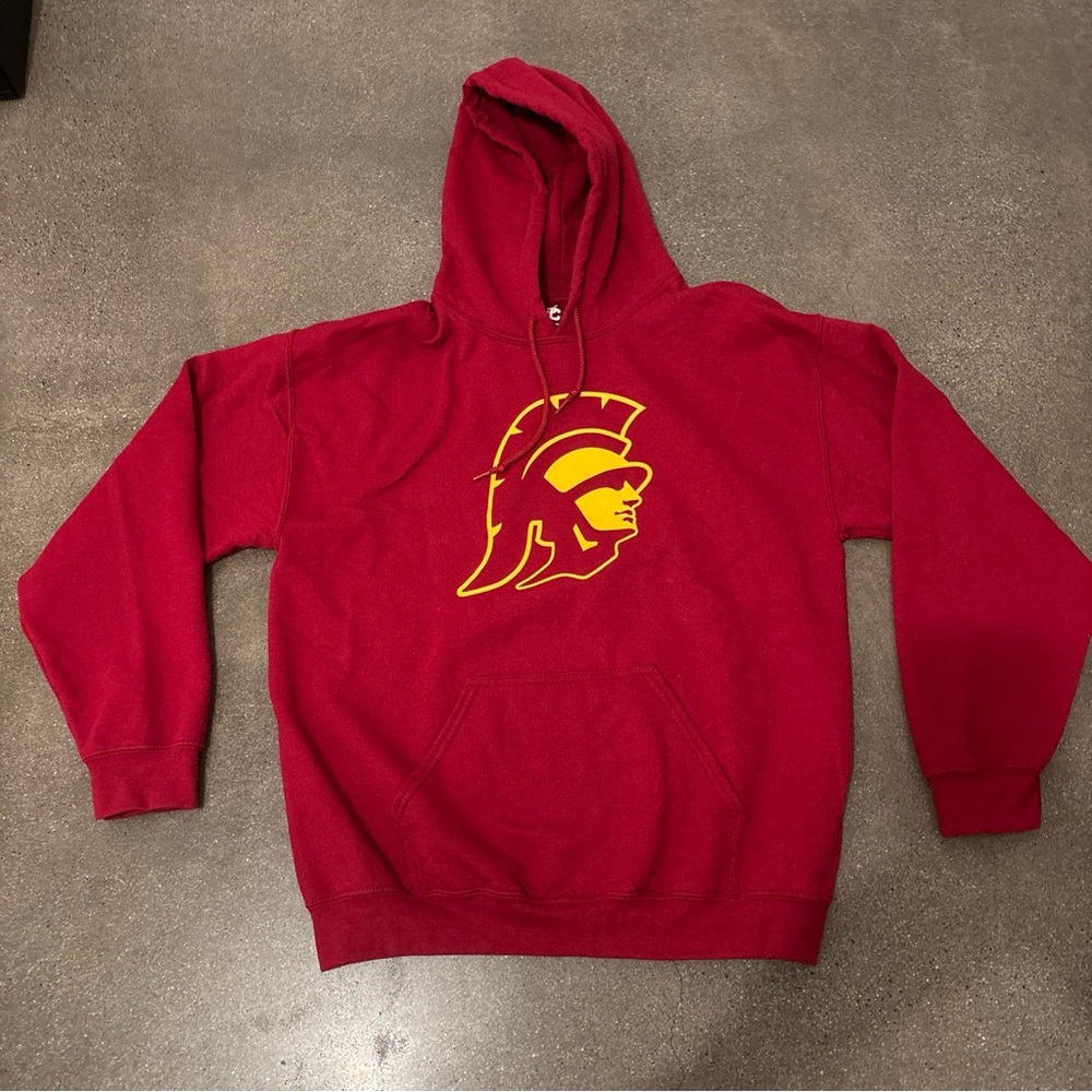 USC Trojans Red Hoodie with Yellow Logo